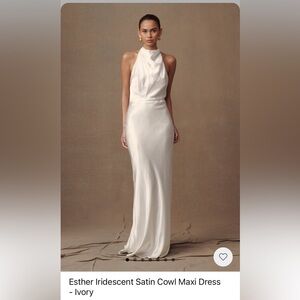 Meshki White Satin Maxi Dress